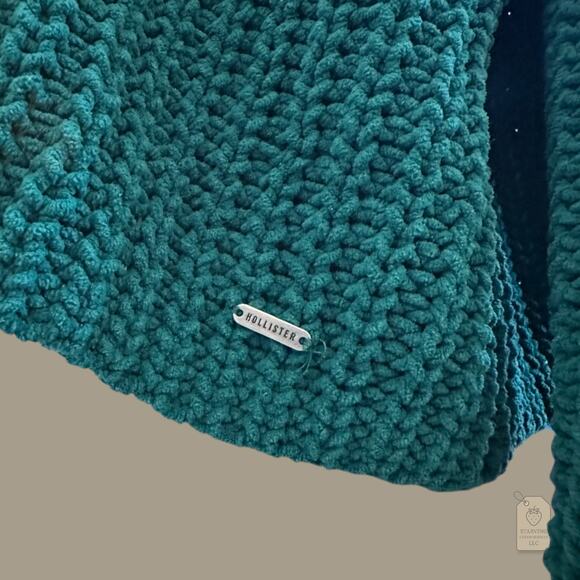 Hollister Green Chunky Knit Cropped Sweater | Women’s Small - Picture 6 of 8